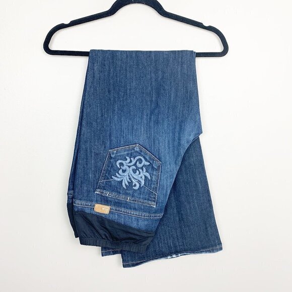 Paige Laurel Canyon Maternity Boot Cut Jeans Size 33 - Picture 1 of 11
